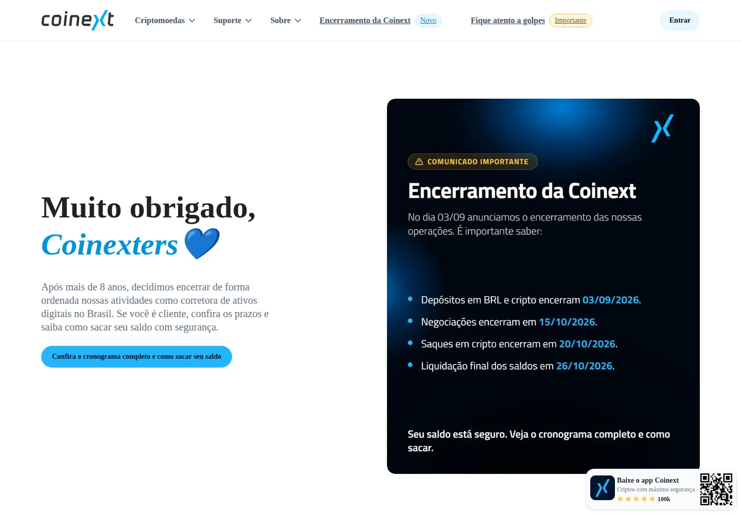 Screenshot of coinext.com.br