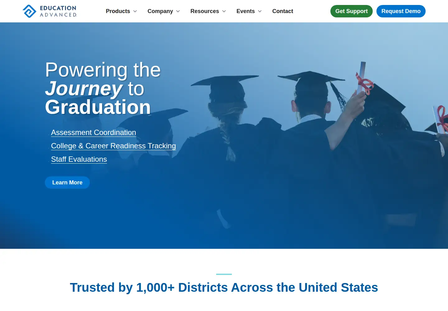 Captured homepage of educationadvanced.com in the current scan