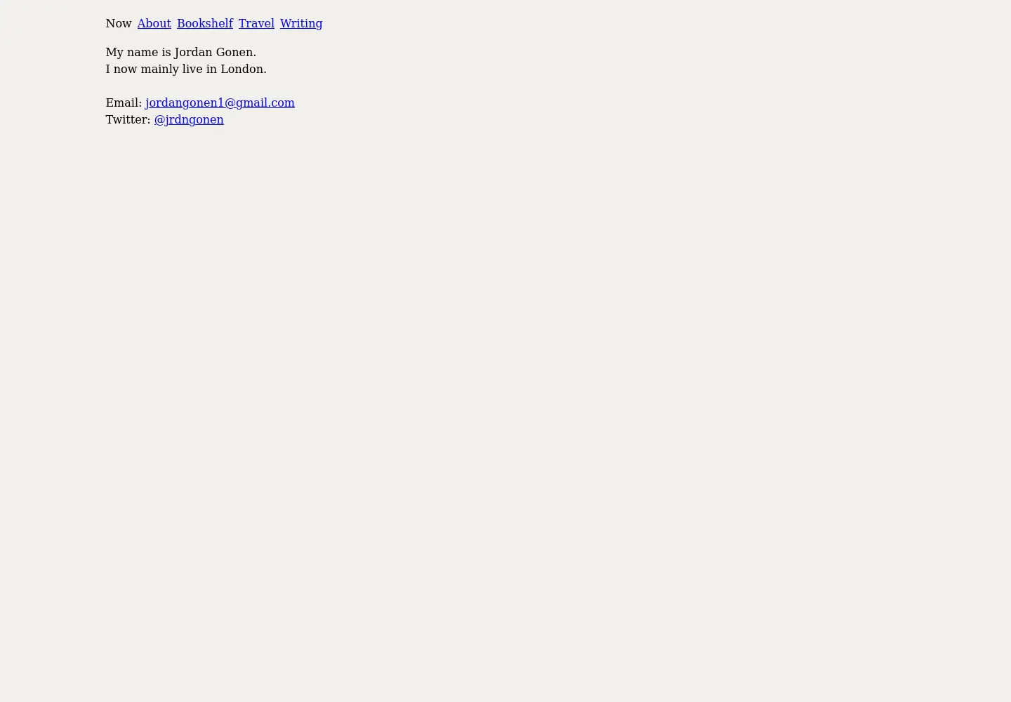 Captured homepage of jordangonen.com in the current scan