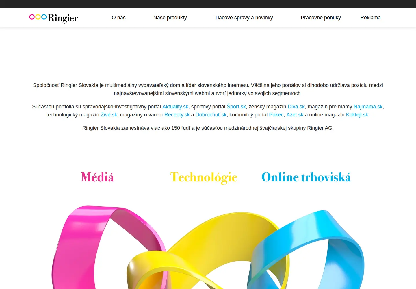 Screenshot of ringier.sk