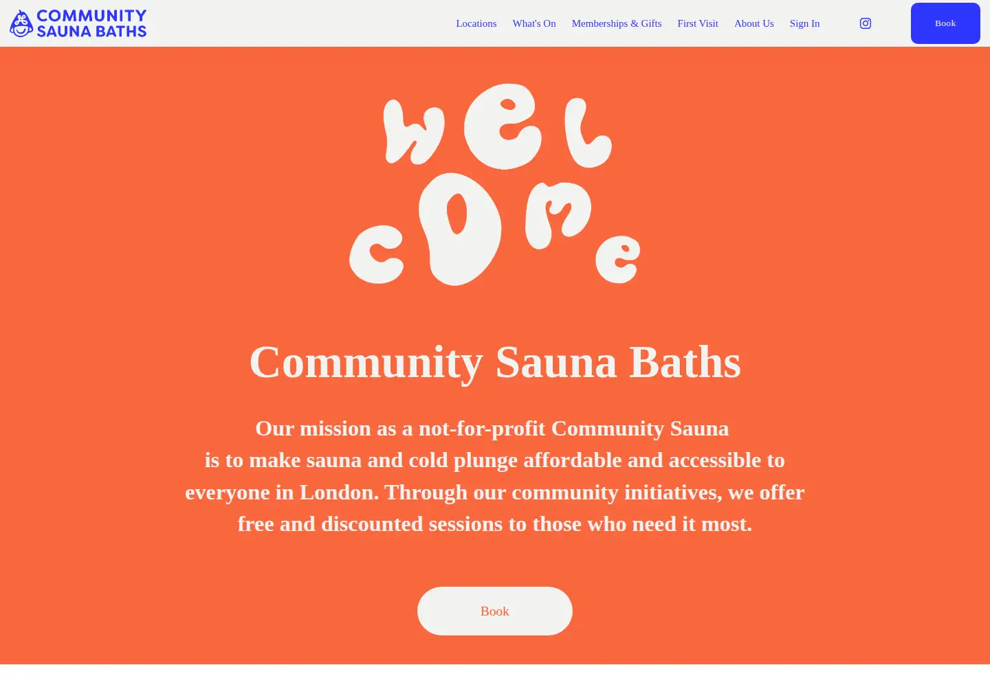 Captured homepage of community-sauna.co.uk in the current scan