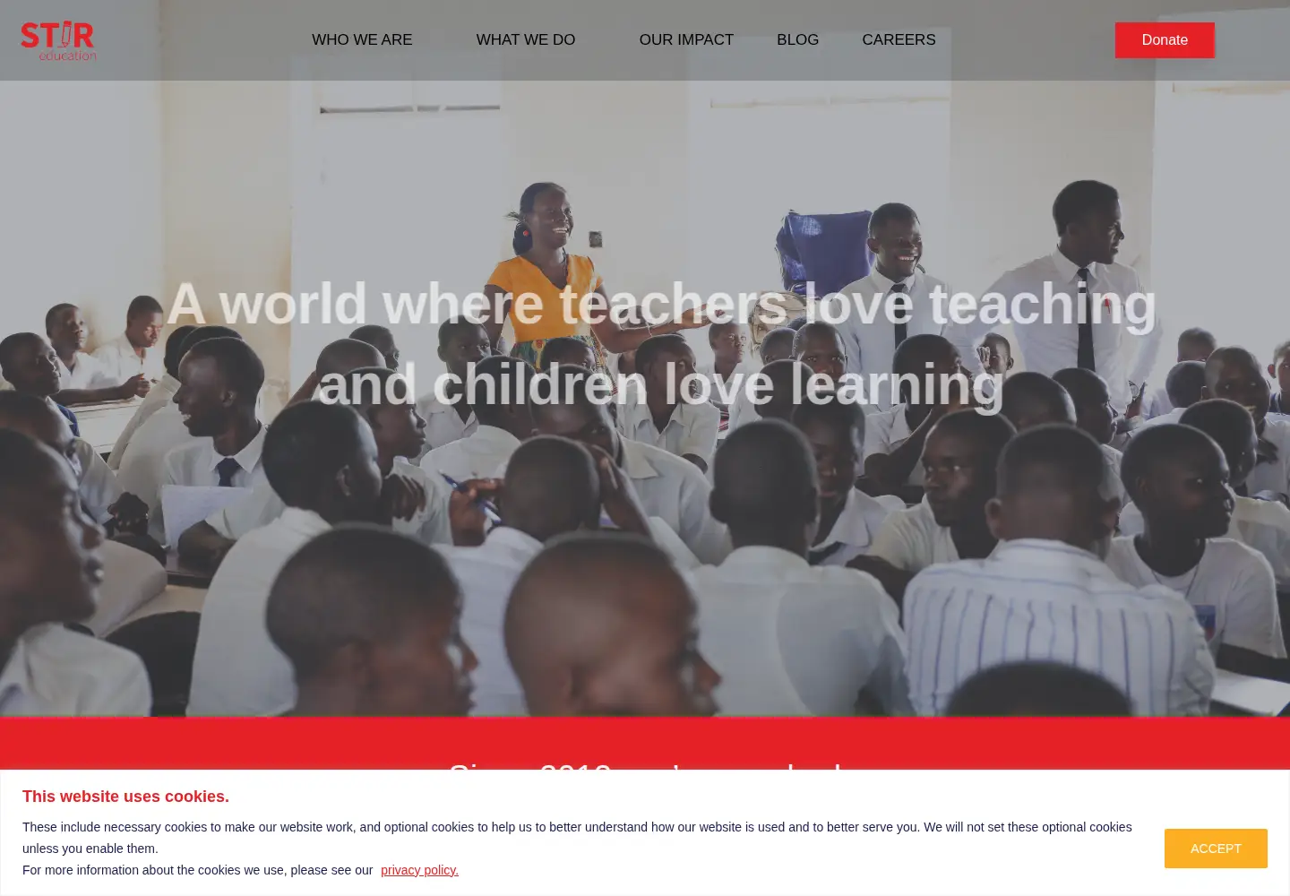 Screenshot of stireducation.org
