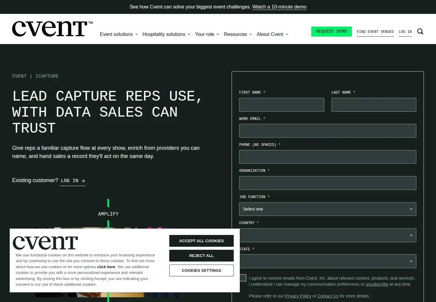 Screenshot of icapture.com
