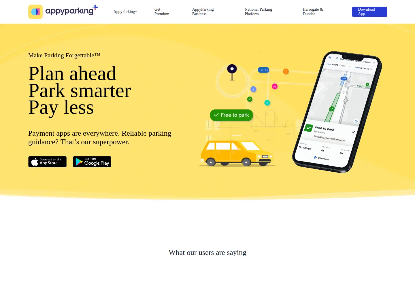 Screenshot of appyparking.com