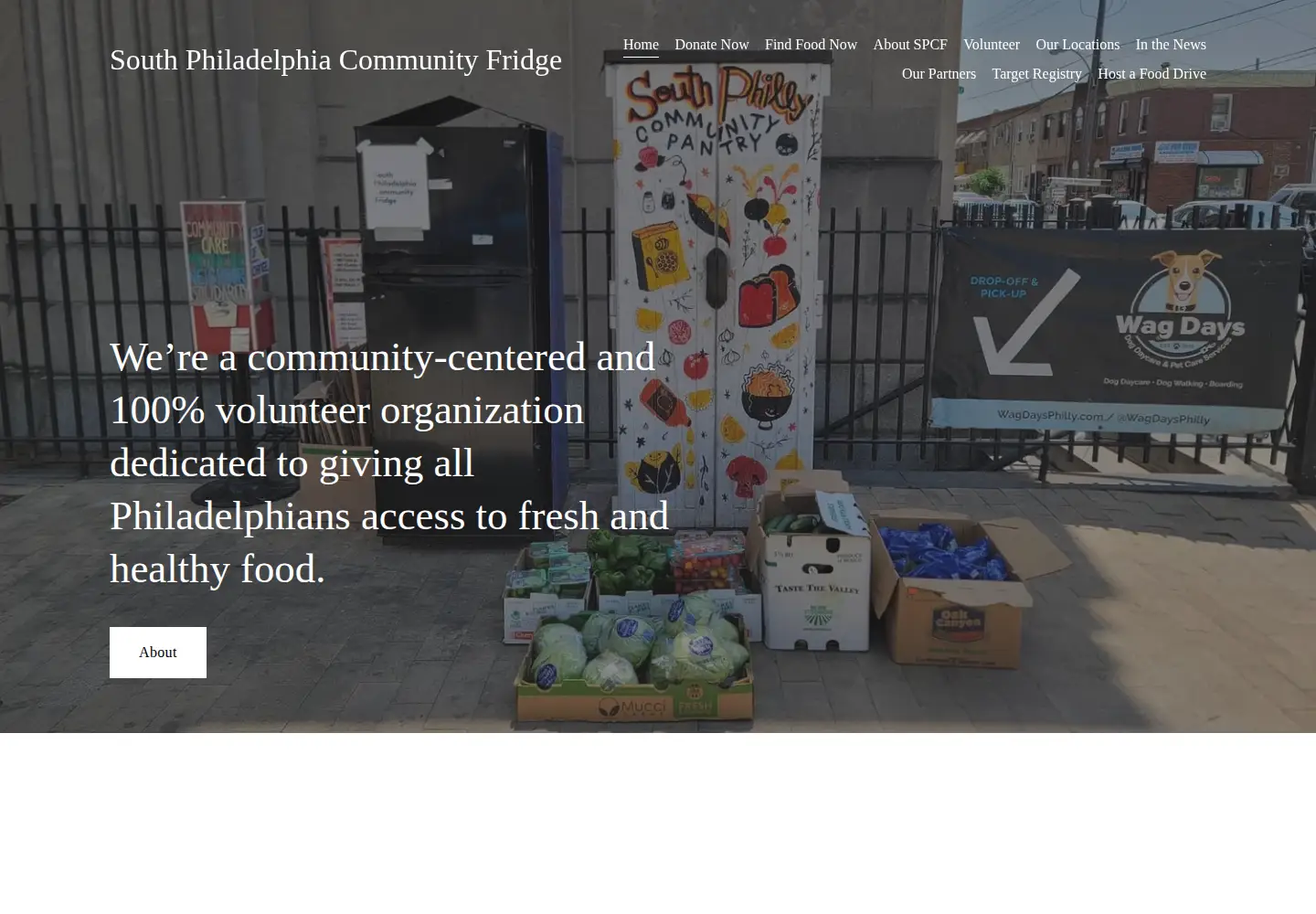 Captured homepage of southphillyfridge.com in the current scan