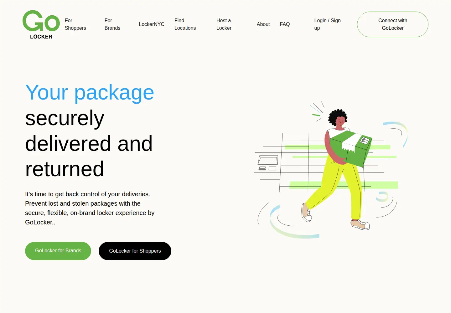 Screenshot of golocker.com