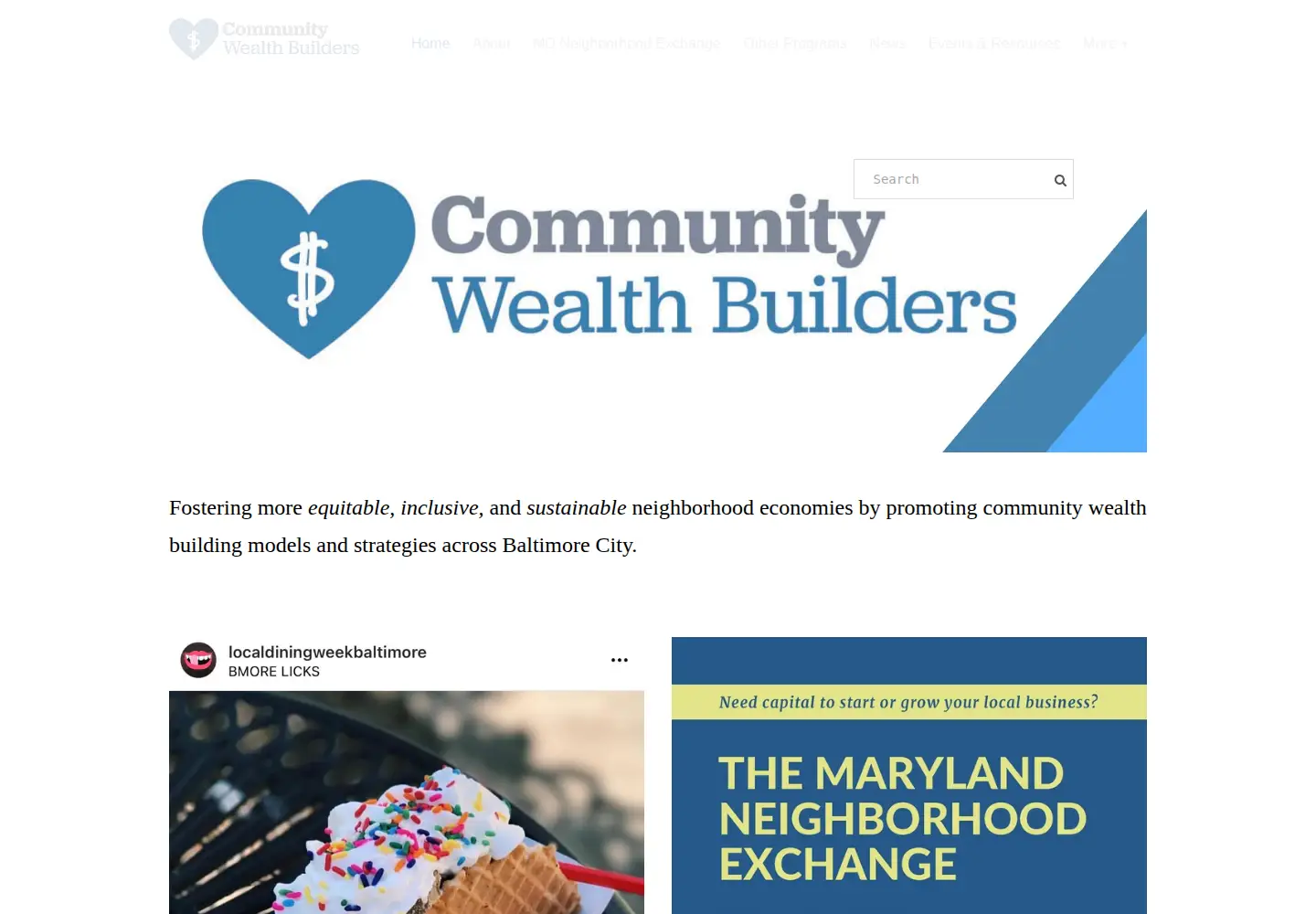 Screenshot of communitywealthbuilders.org