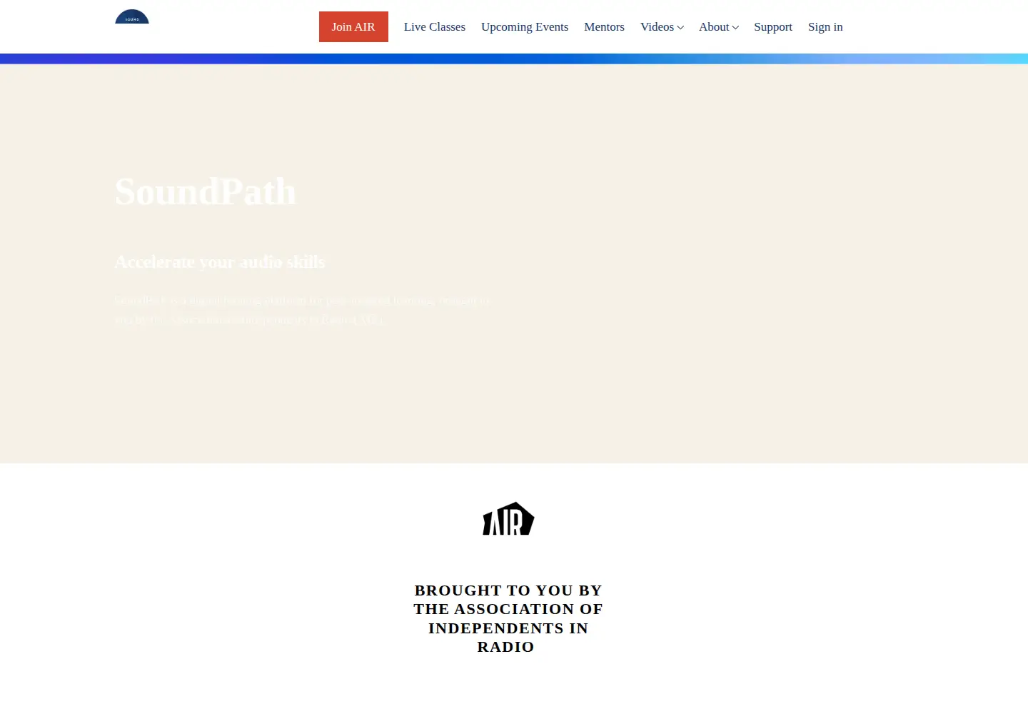 Screenshot of soundpath.co