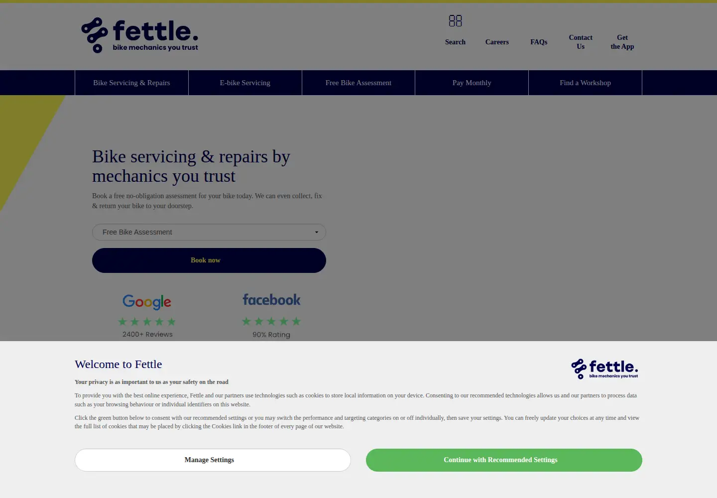 Screenshot of fettle.cc