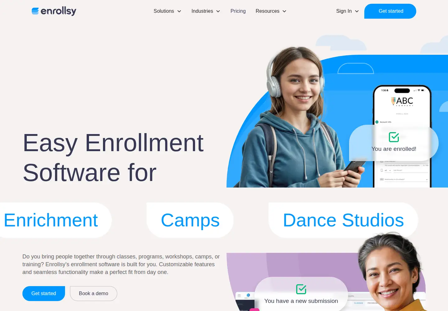 Screenshot of enrollsy.com