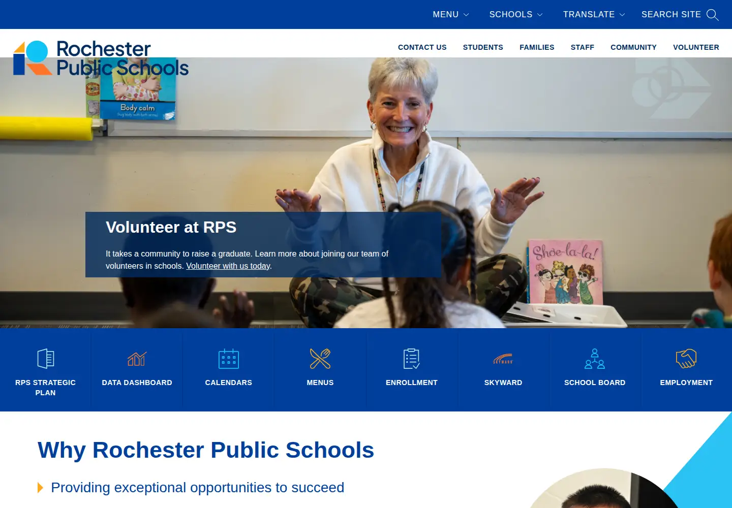 Screenshot of rochesterschools.org