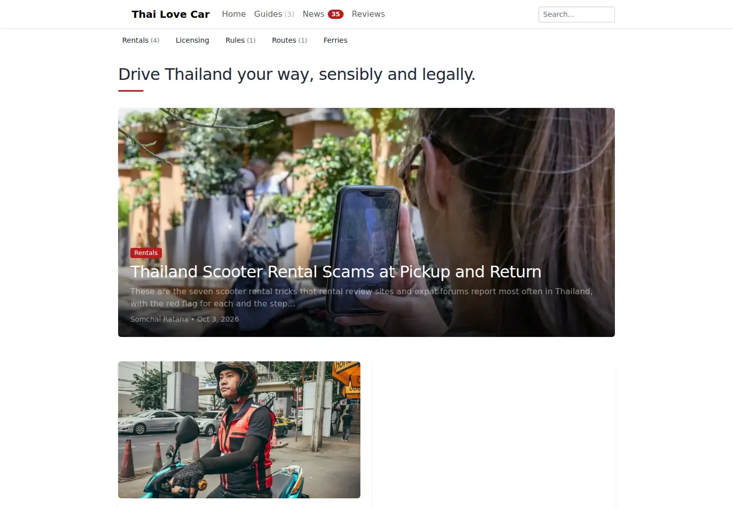 Screenshot of thailovecar.com