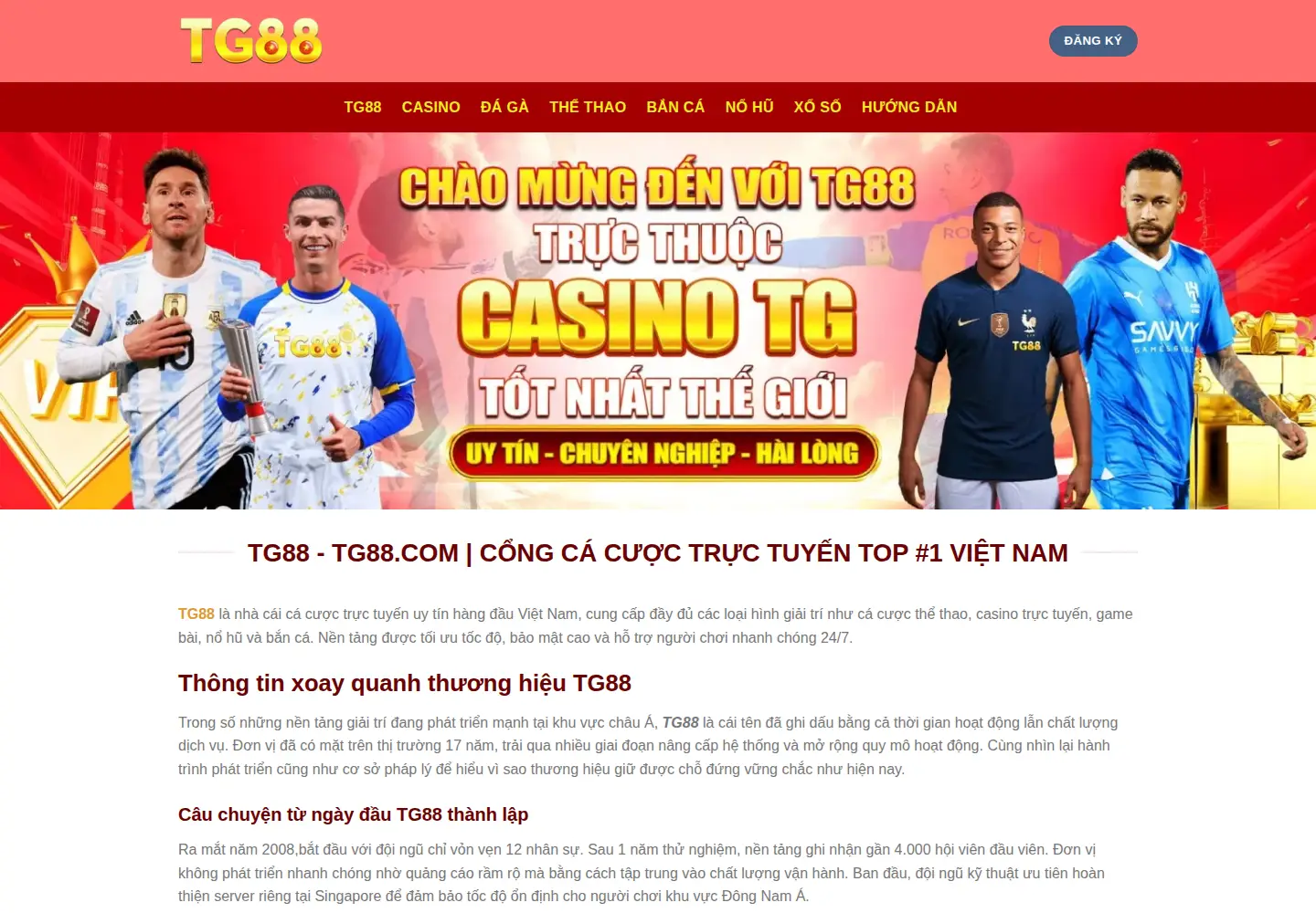 Screenshot of tg88s.net