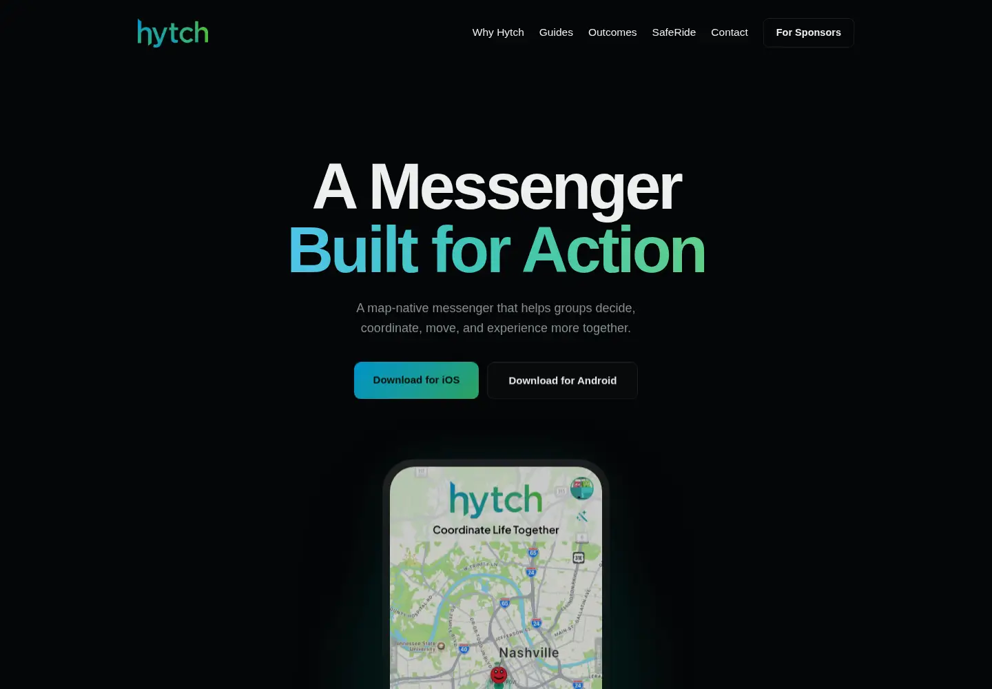 Captured homepage of hytch.me in the current scan
