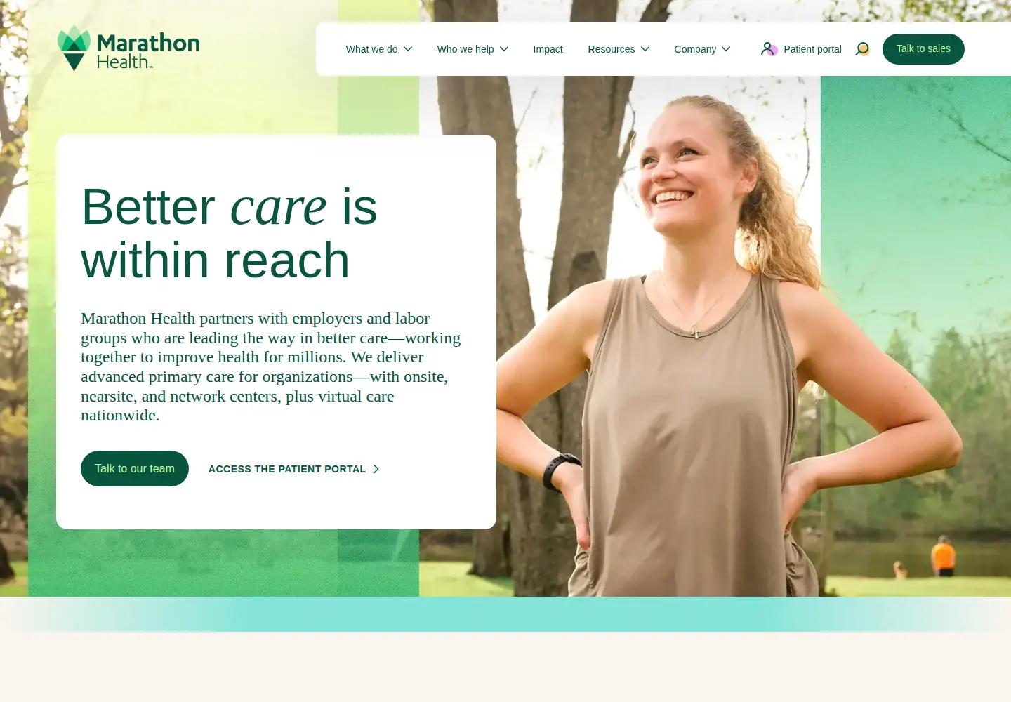 Screenshot of marathon-health.com