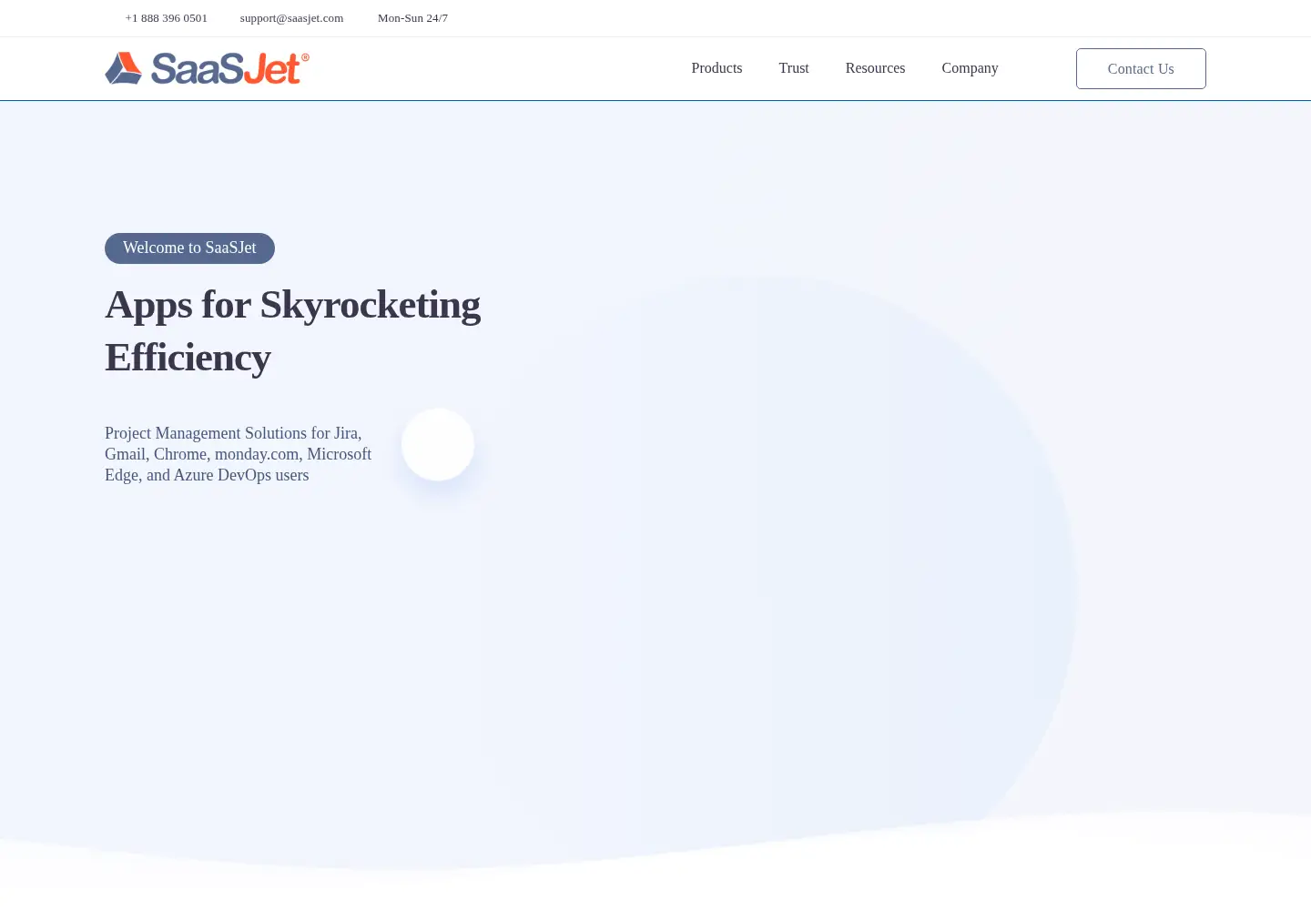 Screenshot of saasjet.com