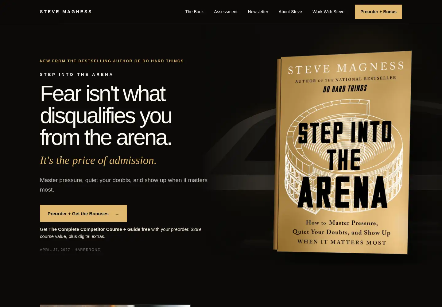 Captured homepage of stevemagness.com in the current scan