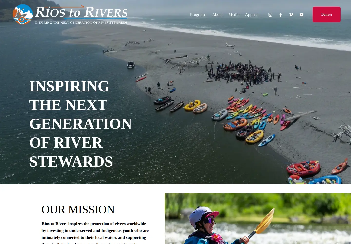 Screenshot of riostorivers.org