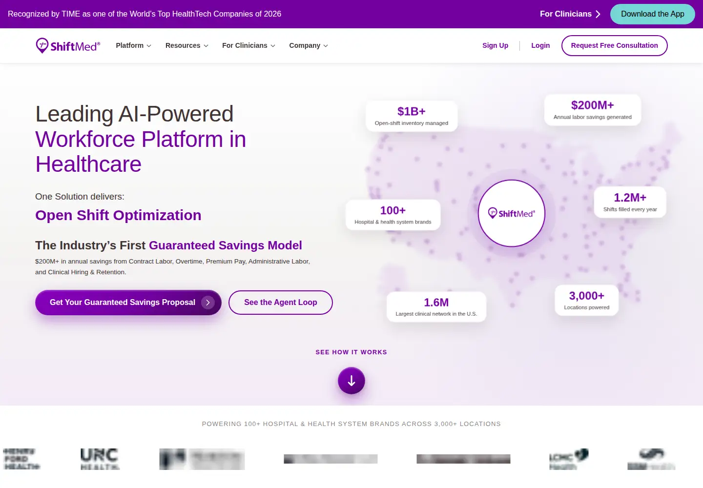 Screenshot of shiftmed.com