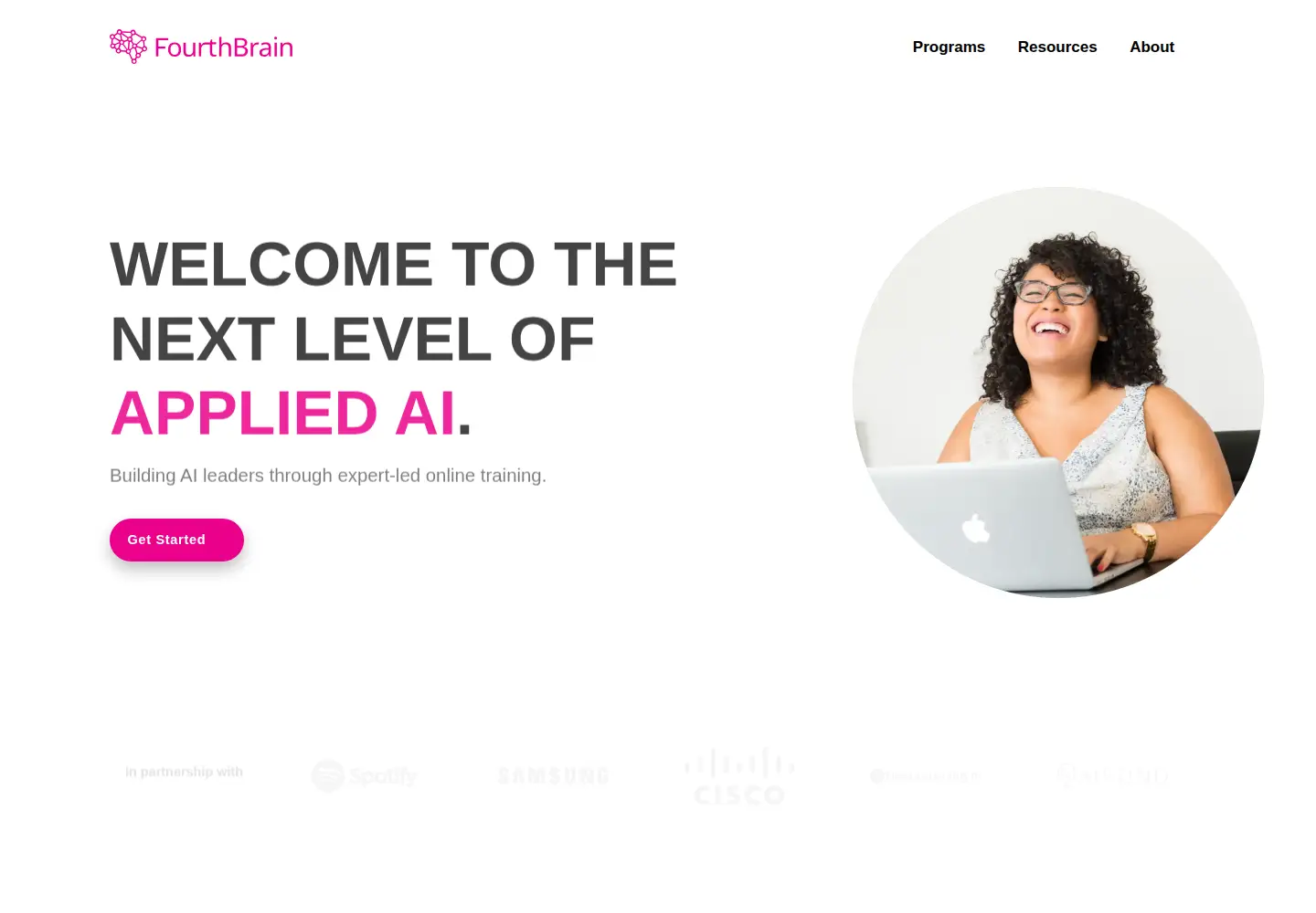 Captured homepage of fourthbrain.ai in the current scan