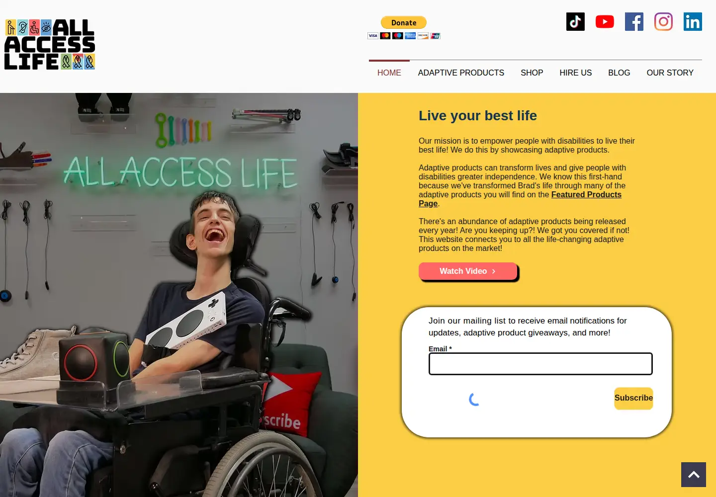 Screenshot of allaccesslife.org