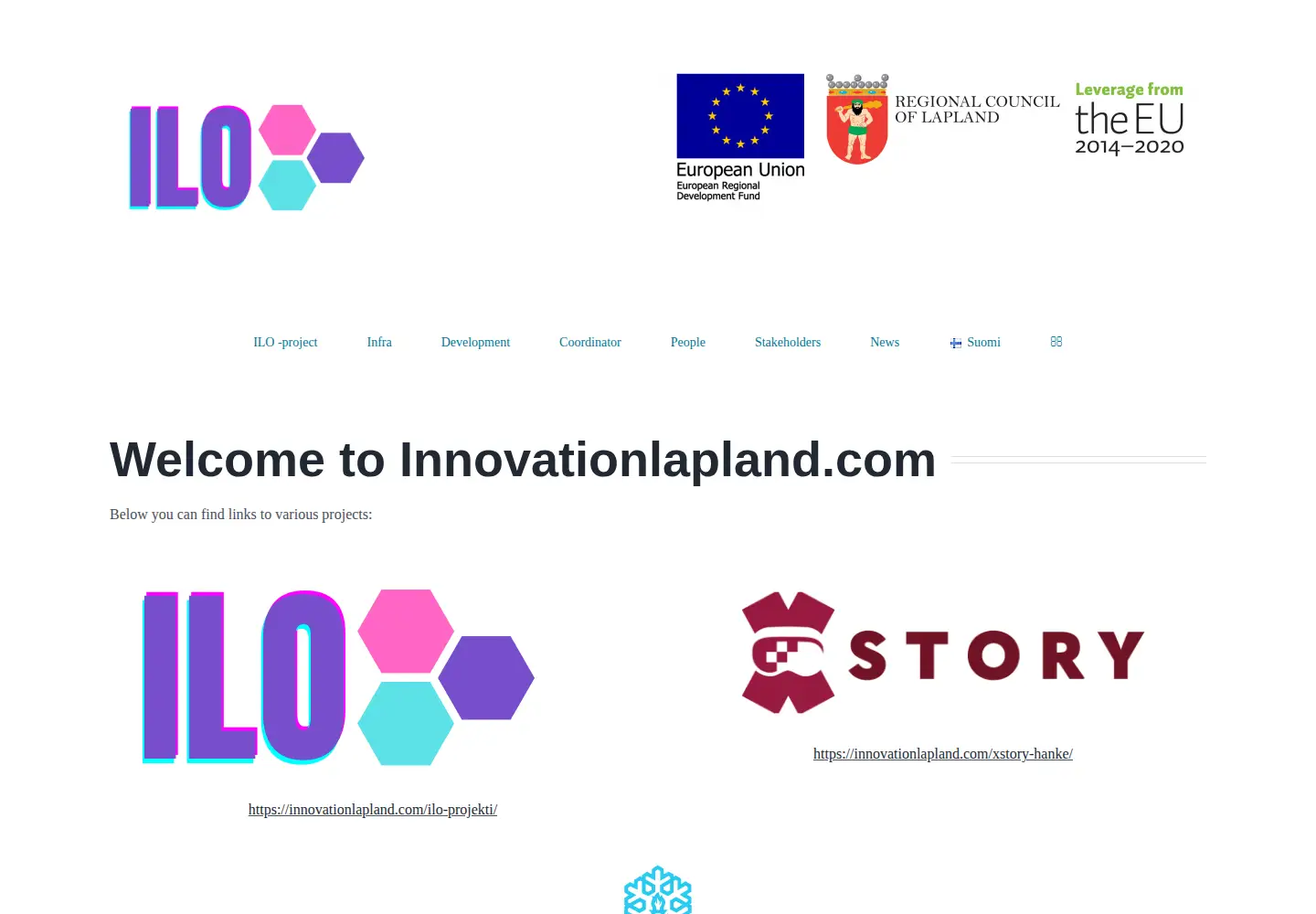Captured homepage of innovationlapland.com in the current scan