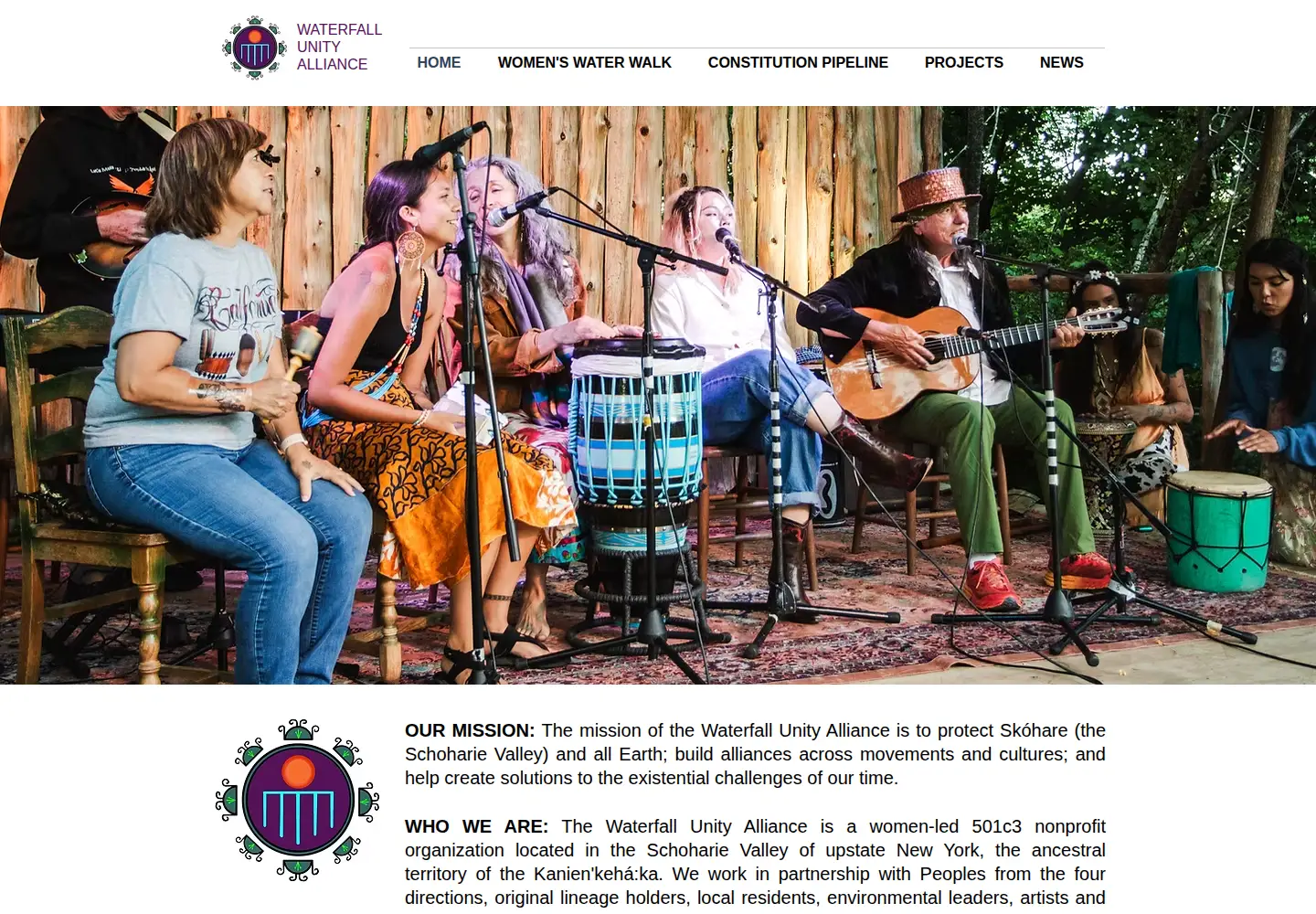 Screenshot of waterfallunityalliance.org