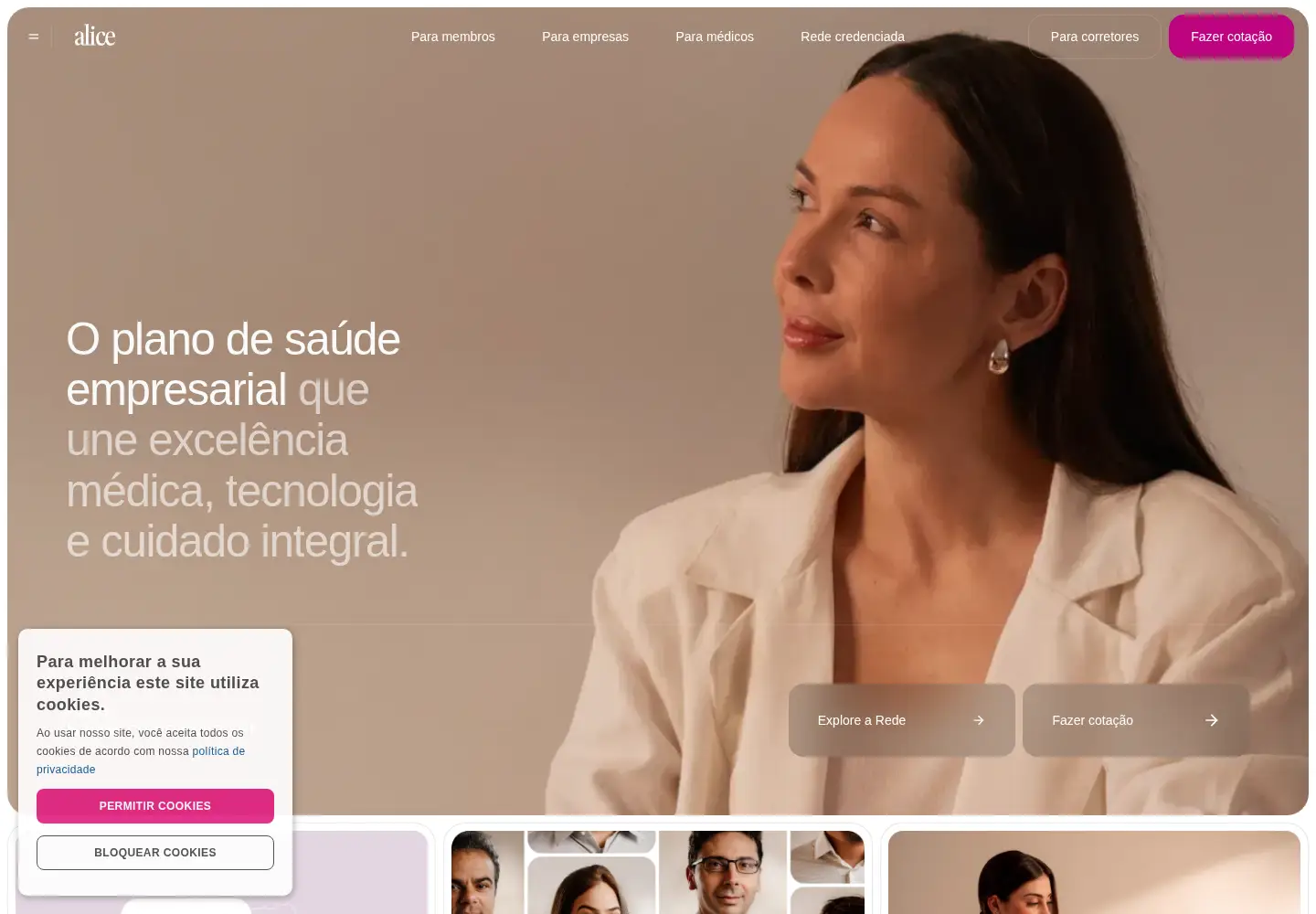 Screenshot of alice.com.br