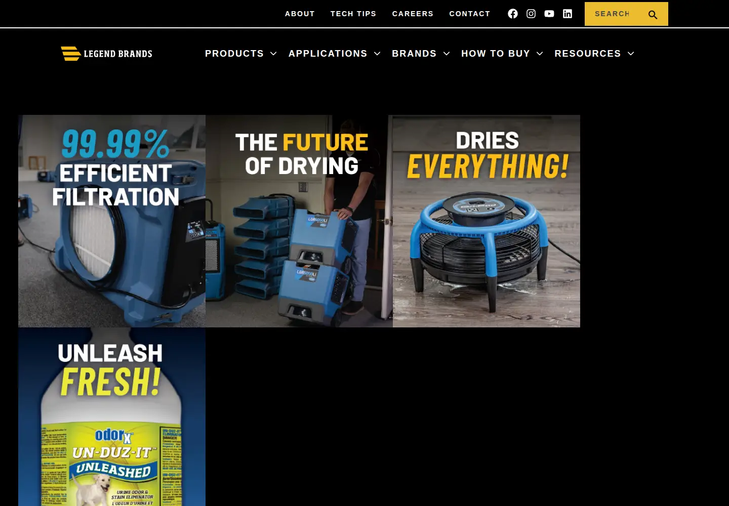 Captured homepage of legendbrands.com in the current scan