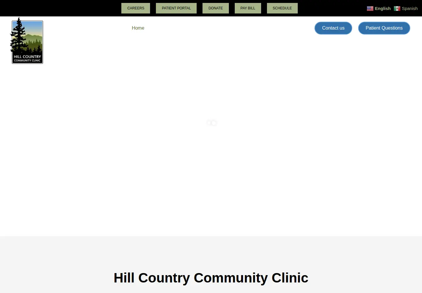 Captured homepage of hillcountryclinic.org in the current scan
