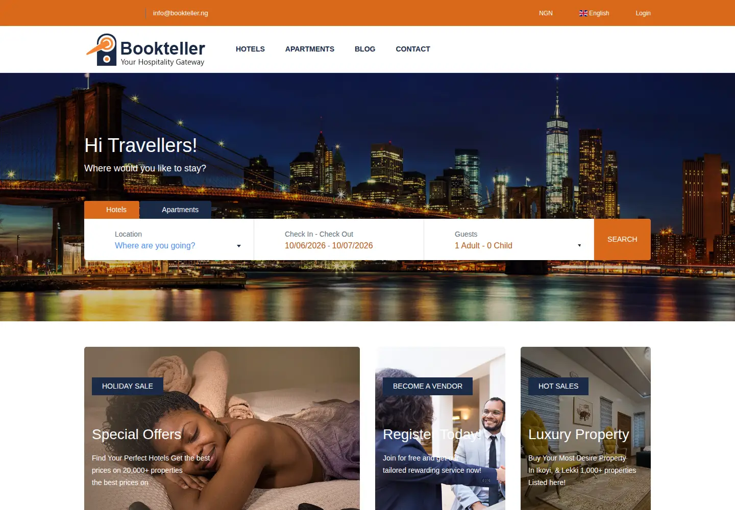 Screenshot of bookteller.ng