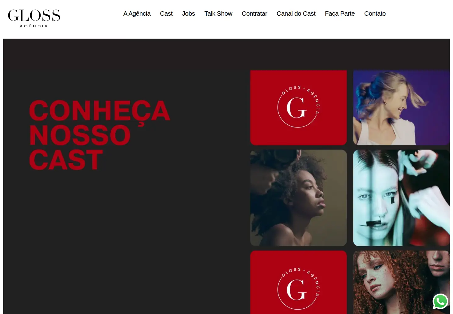 Captured homepage of glossmodel.com.br in the current scan
