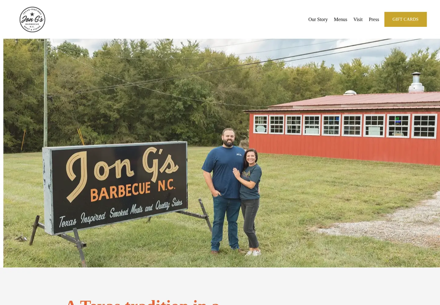 Screenshot of jongsbarbecue.com