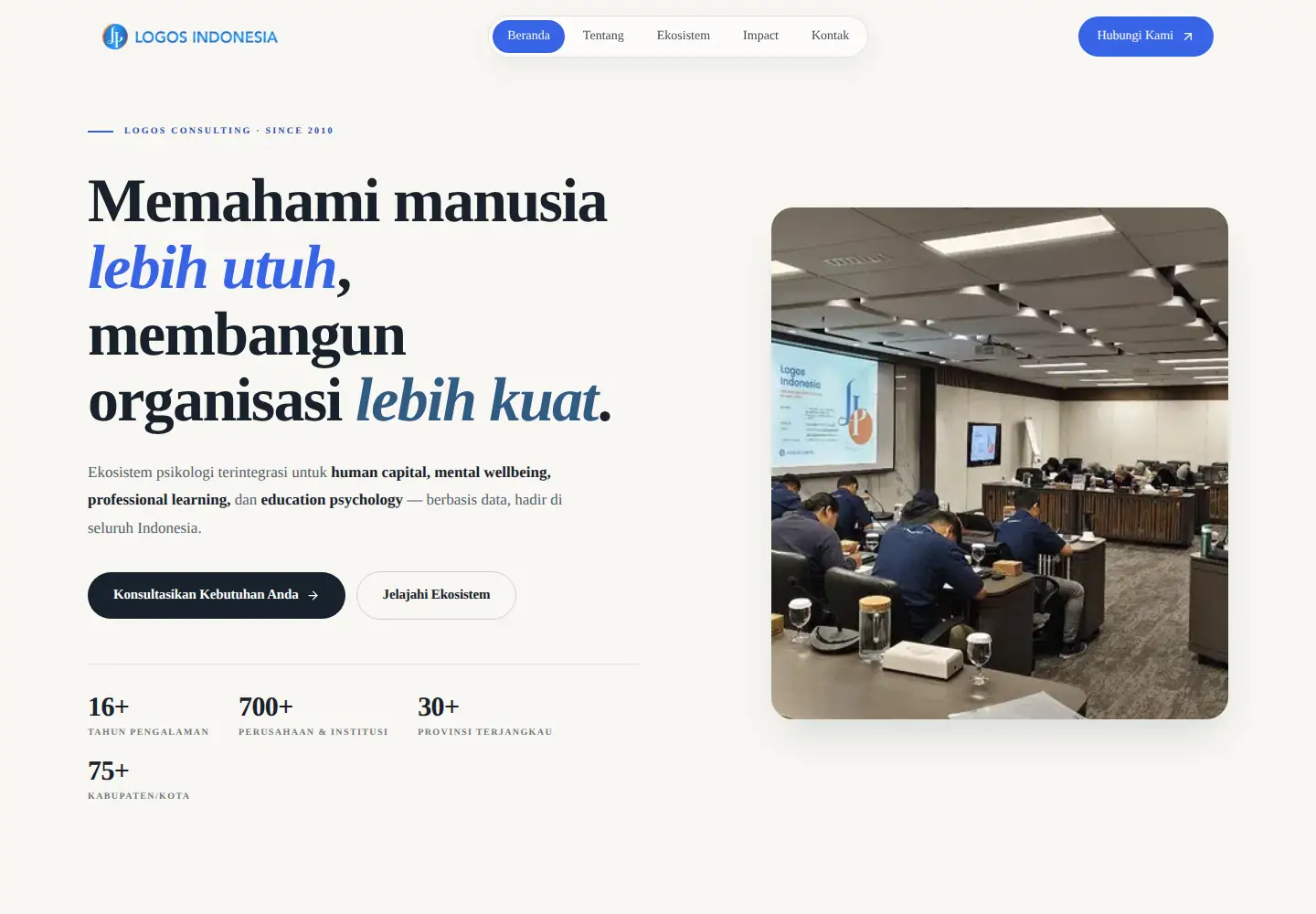 Screenshot of logosconsulting.co.id