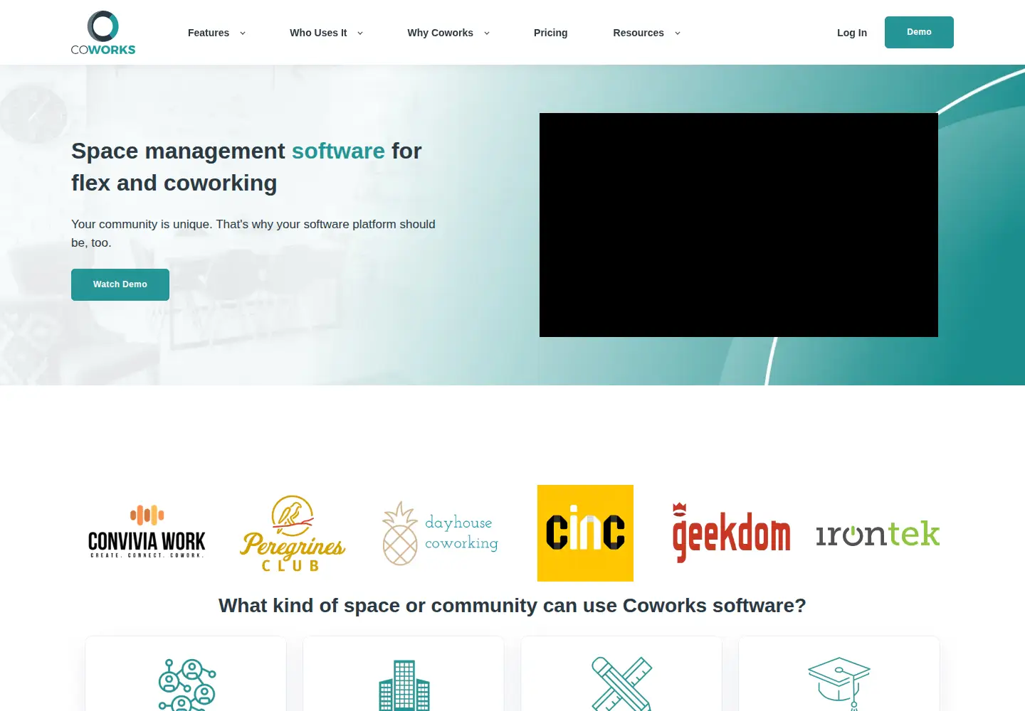 Captured homepage of coworksapp.com in the current scan
