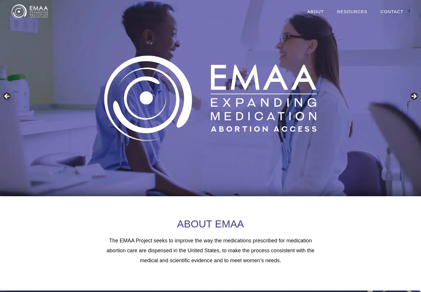 Screenshot of emaaproject.org
