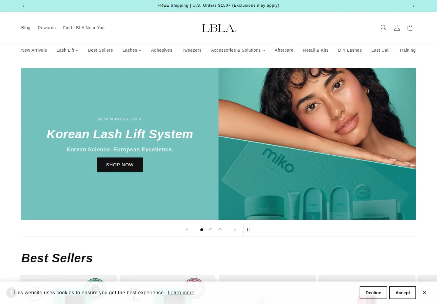 Screenshot of lashboxla.com