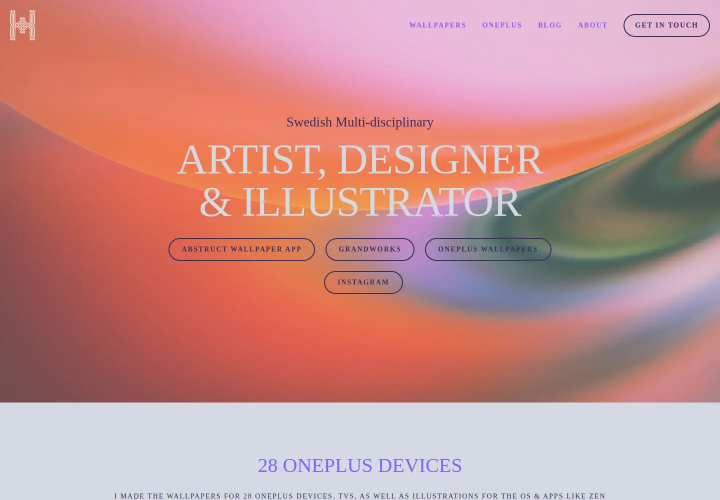 Captured homepage of hampusolsson.com in the current scan