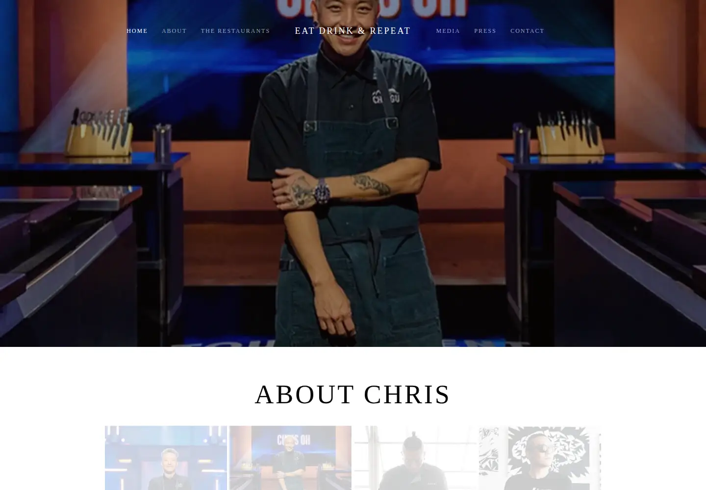 Screenshot of chefchrisoh.com