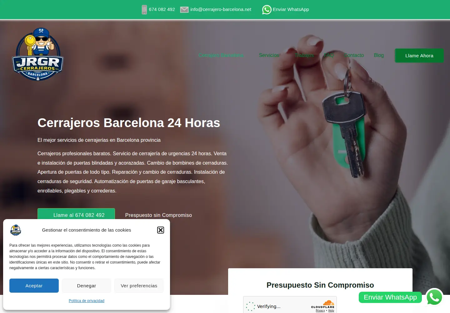 Screenshot of cerrajero-barcelona.net