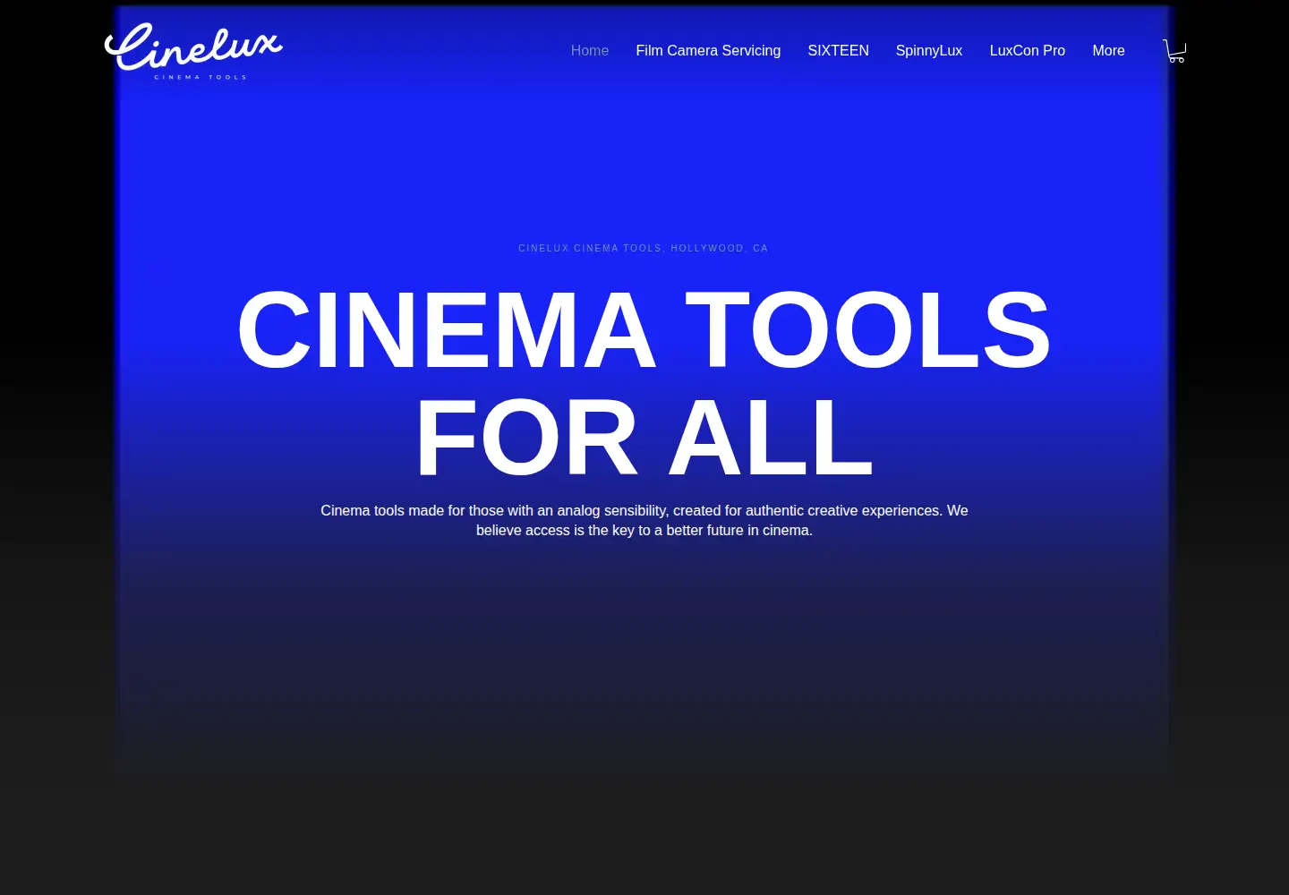 Screenshot of cineluxcinematools.com