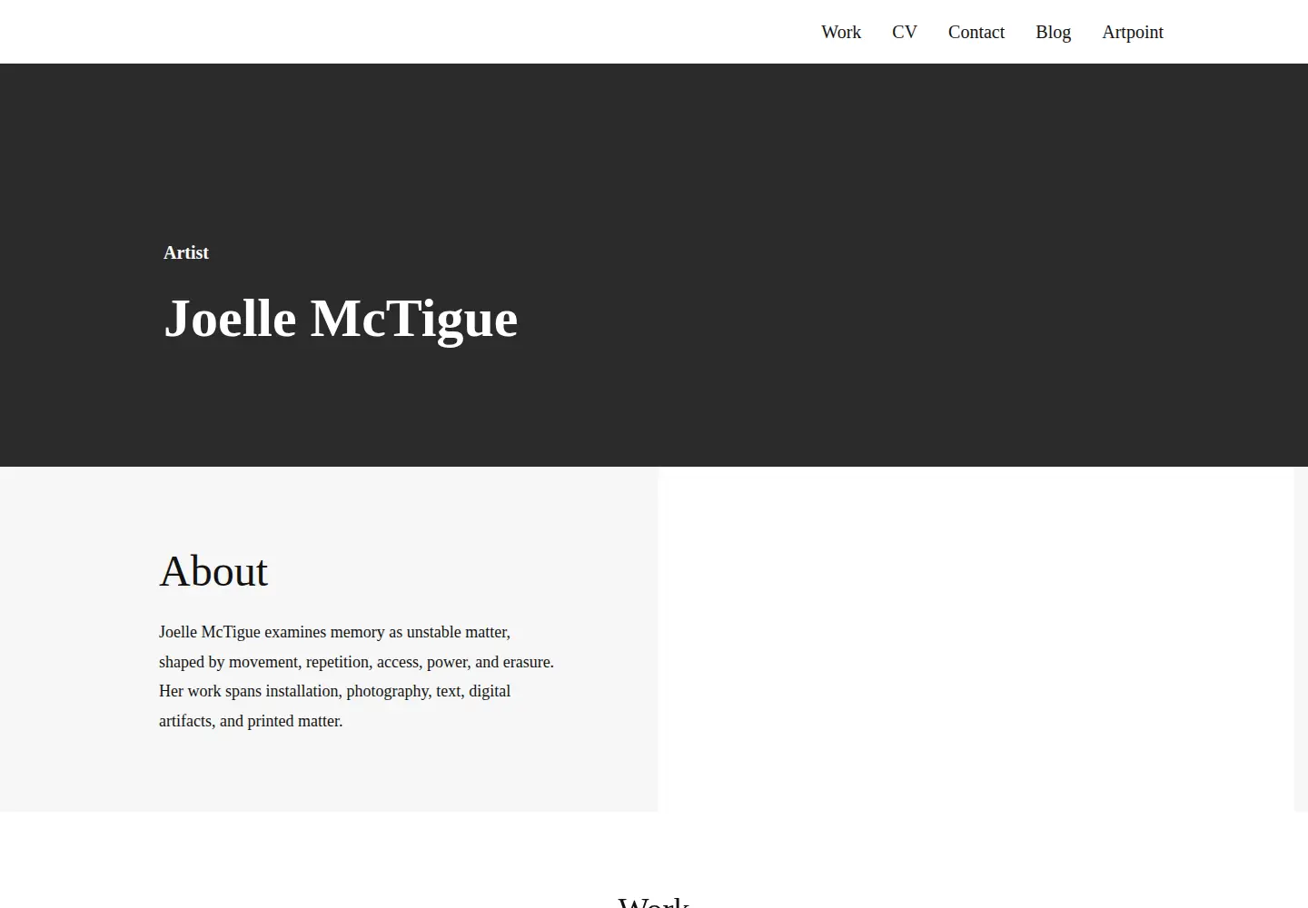 Screenshot of joellemctigue.com