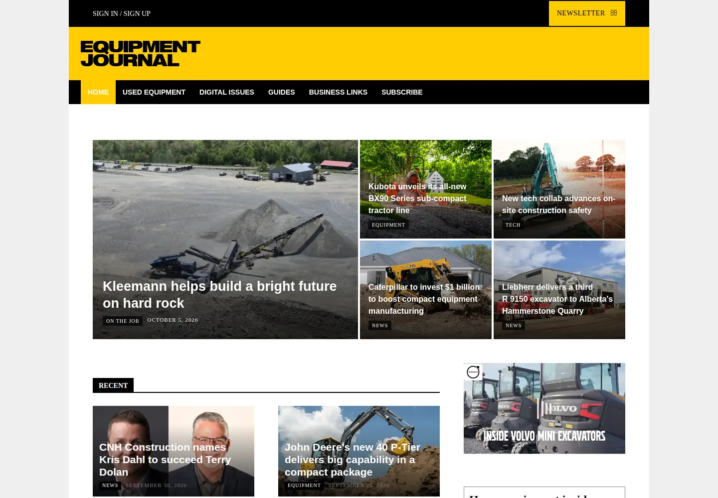 Screenshot of equipmentjournal.com