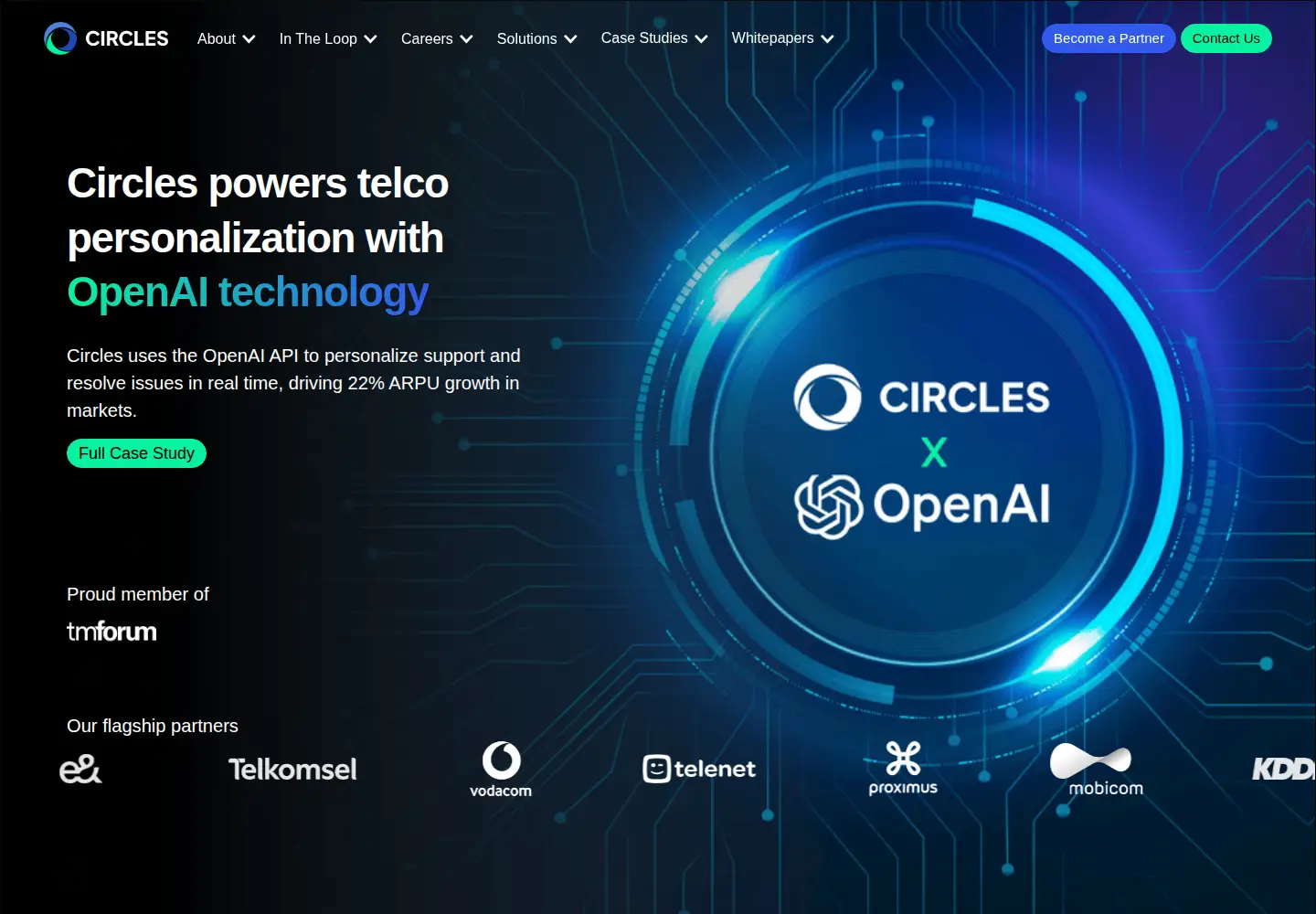 Screenshot of circles.co