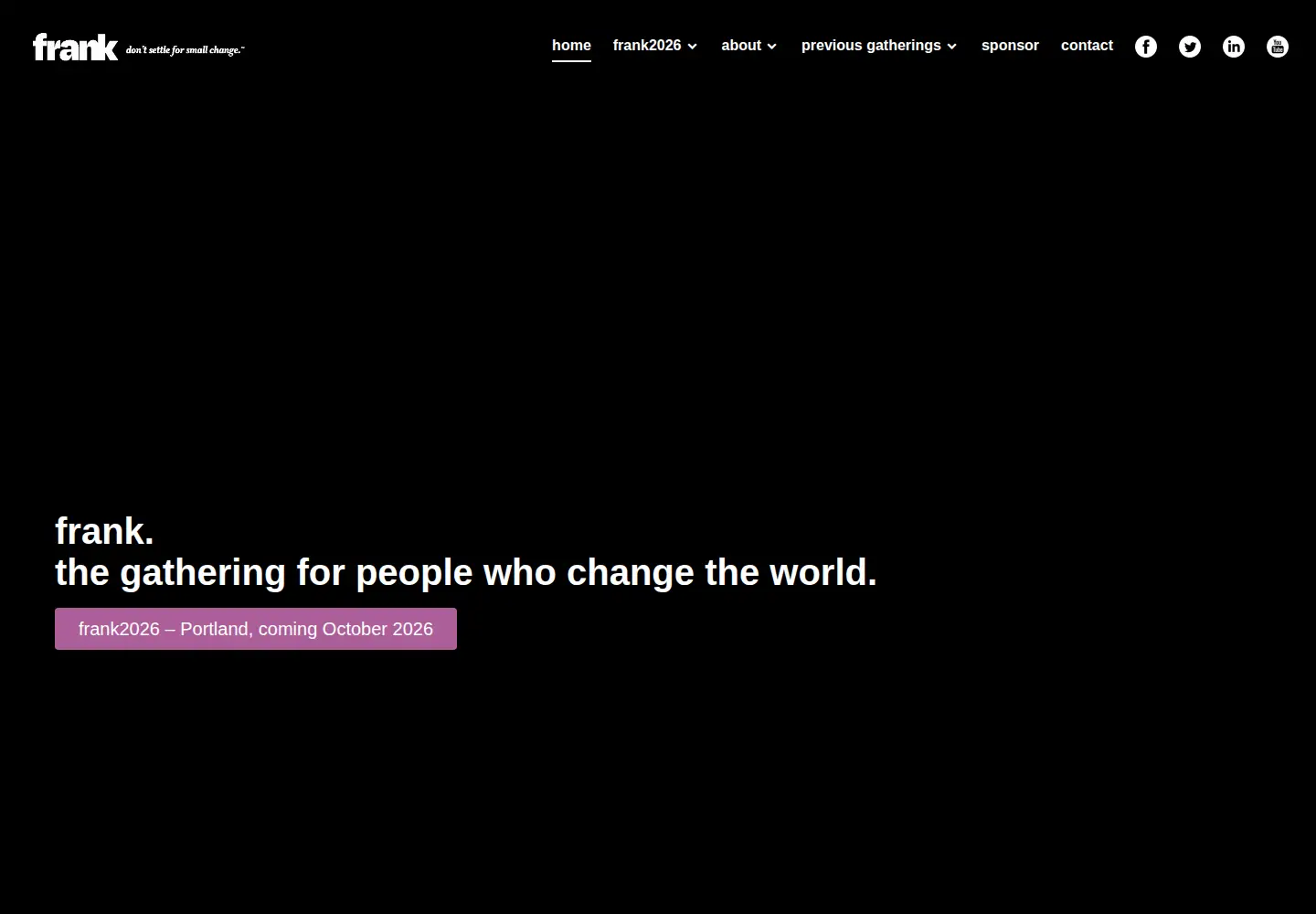 Captured homepage of frankgathering.org in the current scan
