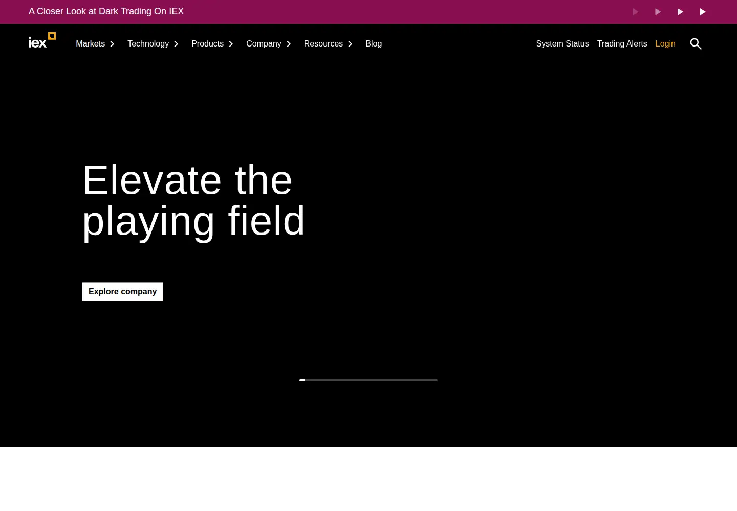 Captured homepage of iex.io in the current scan