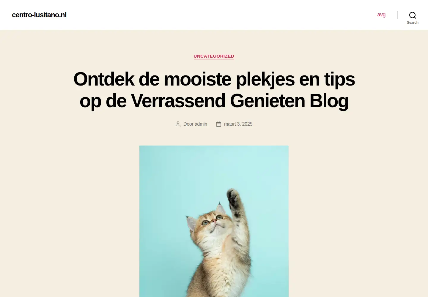 Captured homepage of centro-lusitano.nl in the current scan