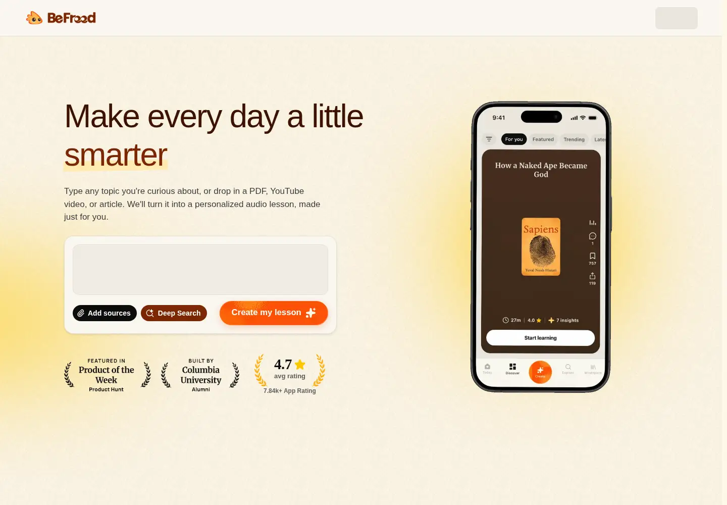 Screenshot of befreed.ai