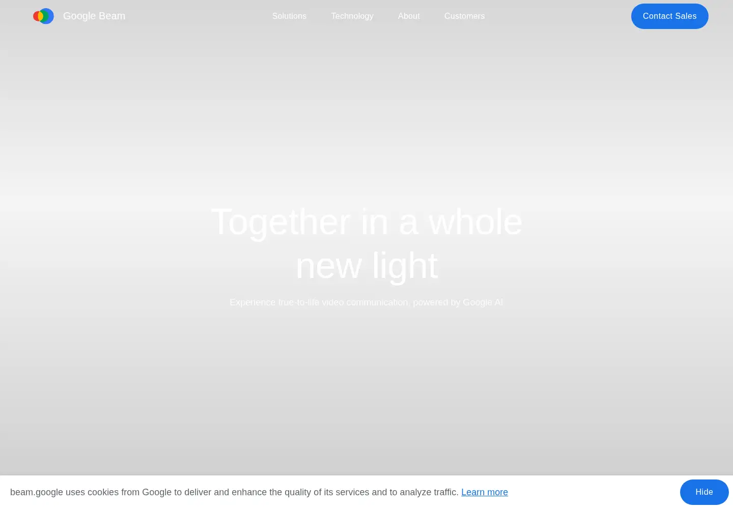 Screenshot of beam.google