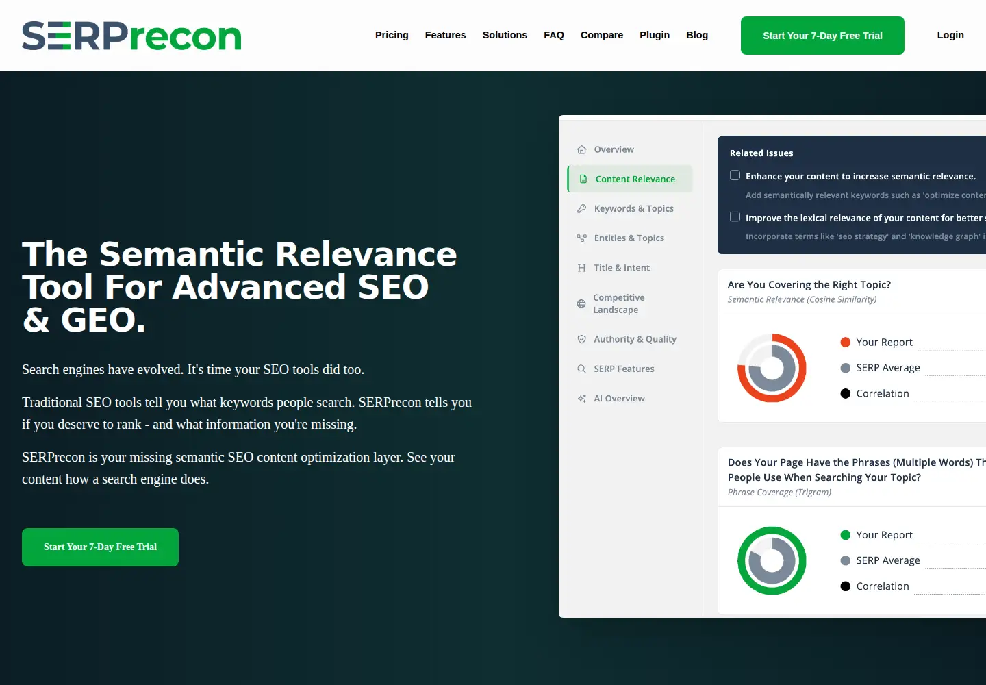 Screenshot of serprecon.com